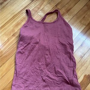 Lululemon tank top with built in bra, in spiced chai colour